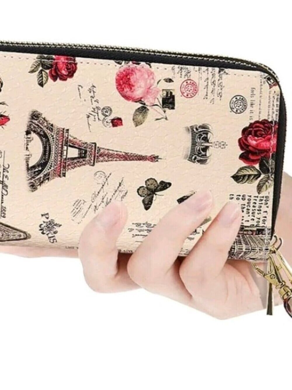 Hawnee: Paris Eiffel Tower Rose Wallet - Picture 12 of 16